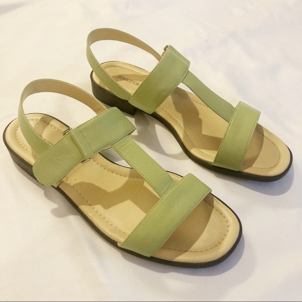 Jennifer Moore Sevillalme Lime Green Sandals SZ 8.5